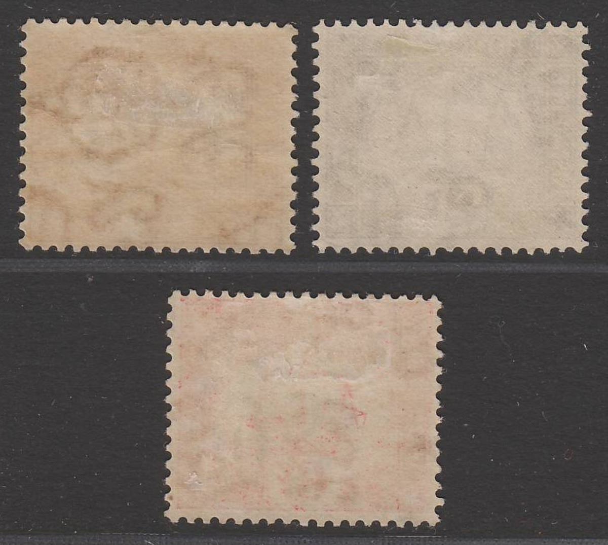 Hong Kong 1938 KGVI Postage Due wmk Sideways 2c, 4c, 6c Mint SG D6-D8