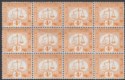Click for more photos and details Hong Kong 1965 QEII Postage Due 4c Yellow-Orange Block of 12 Mint SG D13 cat £36