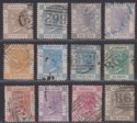 Hong Kong 1863-71 QV wmk Crown CC Selection to 96c Used mixed
