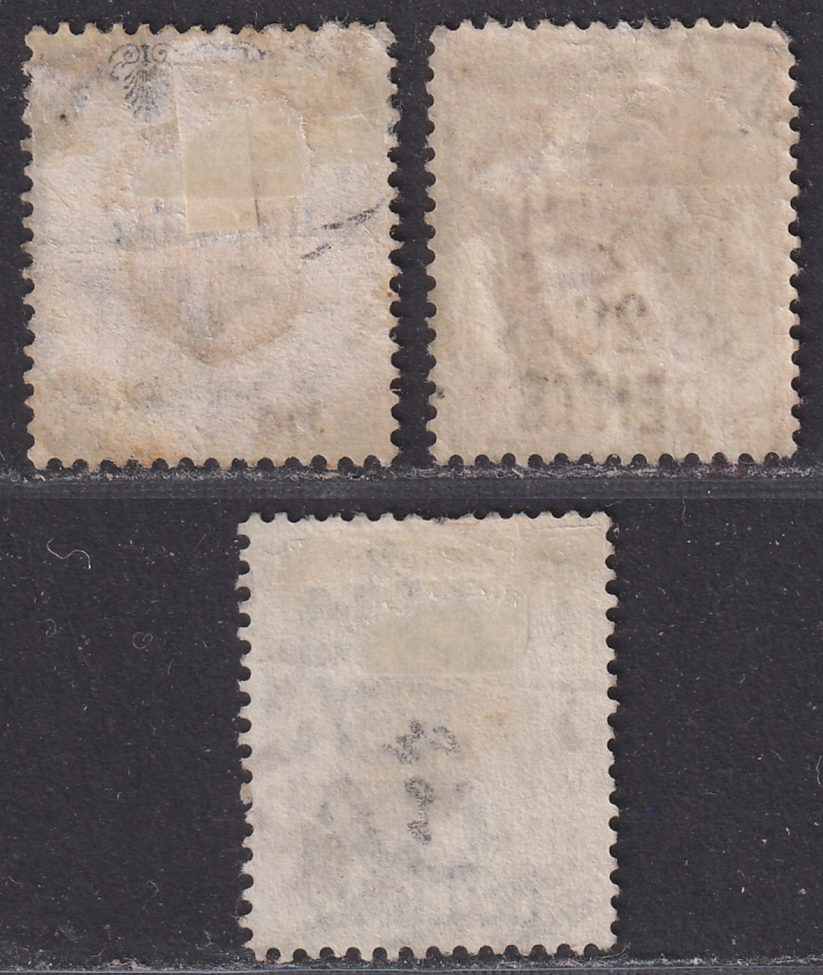 Hong Kong 1885 QV Surcharge Selection to $1 on 96c Used SG40-42 cat £150