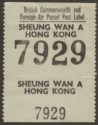 Click for more photos and details Hong Kong British Commonwealth Foreign Air Parcel Post Label SHUENG WAN A