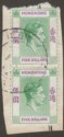 Click for more photos and details Hong Kong 1947 KGVI $5 Yellowish Green and Violet Chalky Pair Used SG160ab