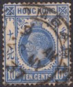 Hong Kong 1937 KGV 10c Bright Ultramarine Used with MOMBASA Postmark