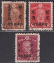 Hong Kong Japanese Occupation 1945 1.5y, 3y, 5y Surcharges Used SG J1-J3 c £230