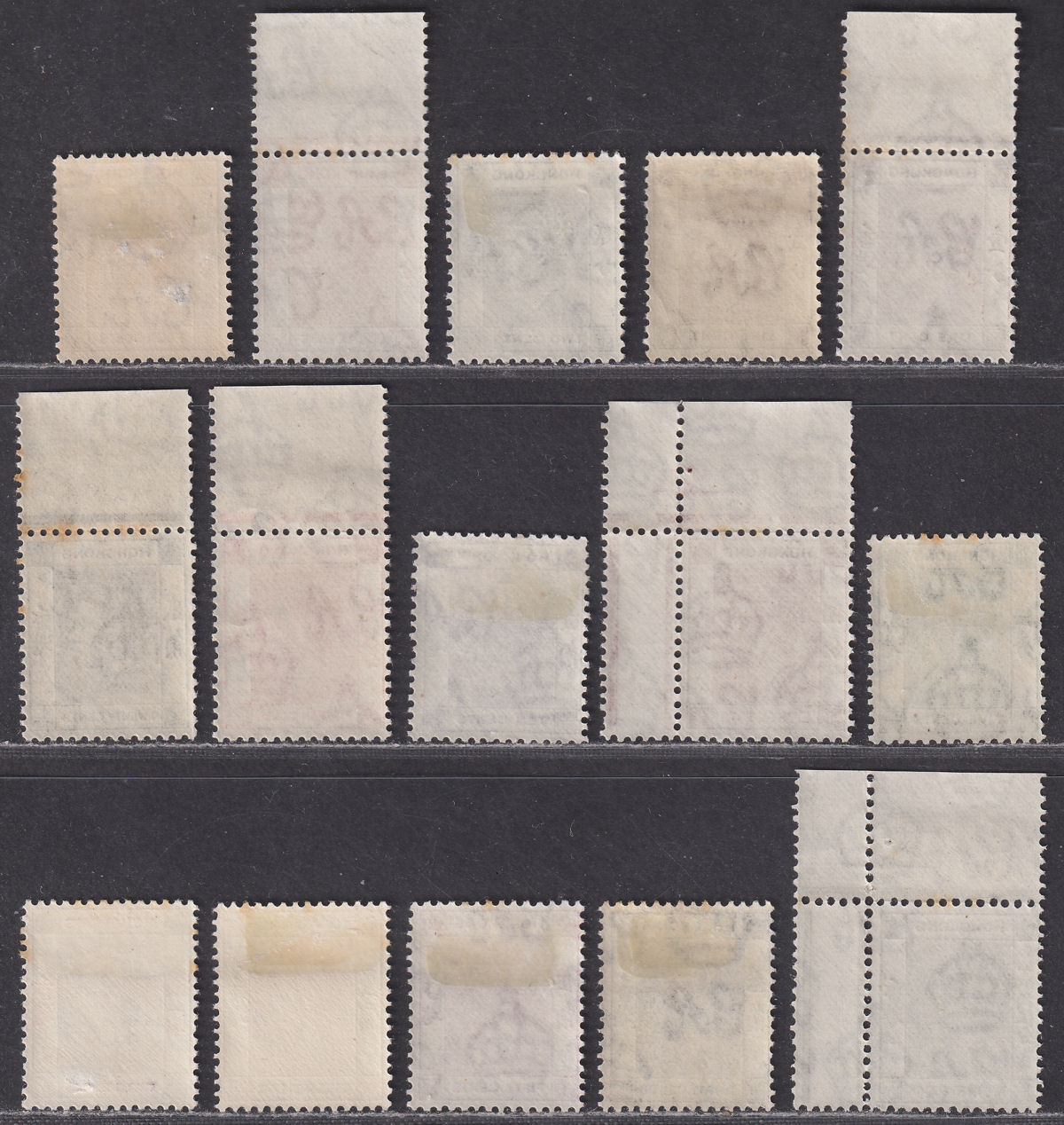 Hong Kong 1938-52 King George VI Part Set to $2 Mint - tones