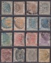 Click for more photos and details Hong Kong 1863-71 QV wmk Crown CC Selection to 96c Used - FAULTY