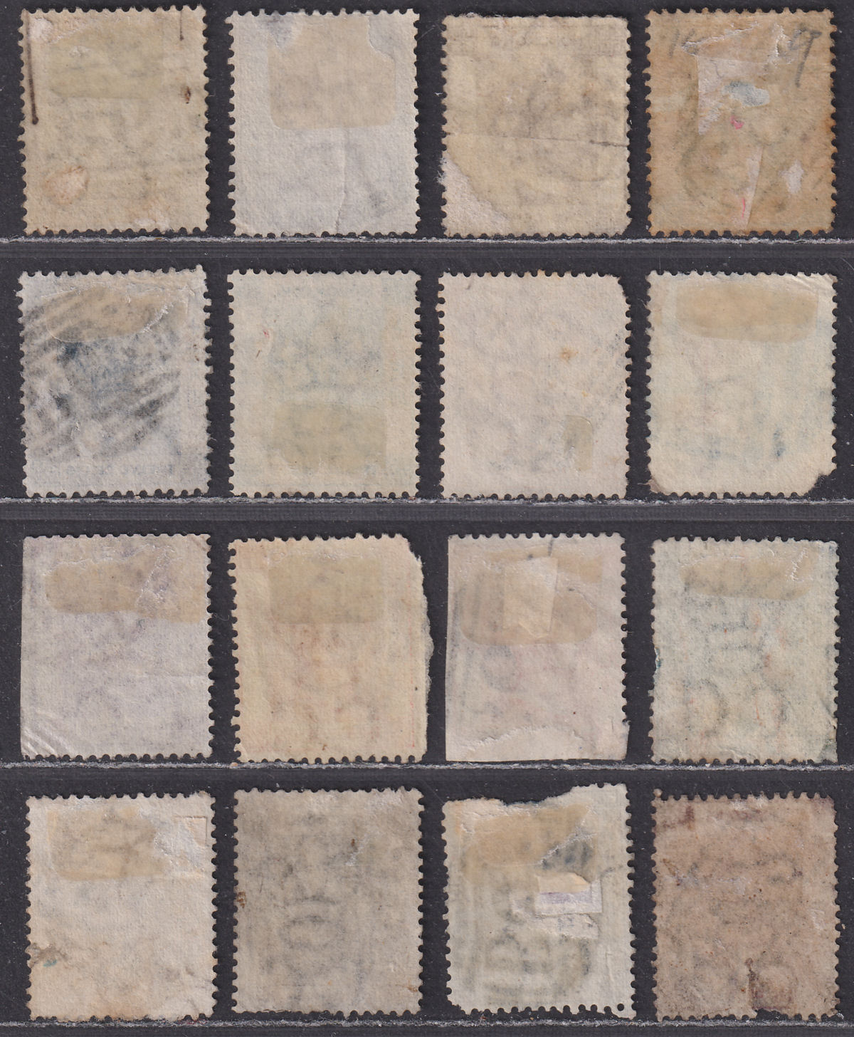 Hong Kong 1863-71 QV wmk Crown CC Selection to 96c Used - FAULTY