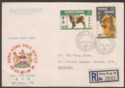 Hong Kong 1970 QEII Chinese New Year Dog 10c, $1.30 Registered First Day Cover