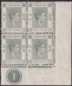Click for more photos and details Hong Kong 1938 KGVI 2c Grey Plate 1 Corner Block of 4 Mint SG141