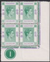 Click for more photos and details Hong Kong 1946 KGVI $5 Green + Violet Plate 1 Corner Block of 4 Mint SG160 c£360