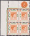Click for more photos and details Hong Kong 1948 KGVI $1 Red-Or + Green Chalky Plate 2 Corner Block 4 Mint SG156b