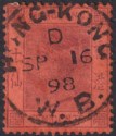 Hong Kong 1898 QV 10c Used SG38 WB Sept 1898 Code D  Postmark Western Branch