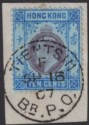 Click for more photos and details Hong Kong 1907 KEVII 10c Purple + Blue Used on Piece TIENTSIN Postmark SG Z1005