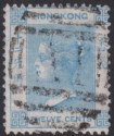 Click for more photos and details Hong Kong 1863 QV 12c Blue Used with A1 Postmark Amoy SG Z12 cat £25