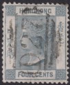 Hong Kong 1863 QV 4c Grey Used with D27 Postmark Amoy SG Z9 cat £45
