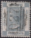 Click for more photos and details Hong Kong 1863 QV 4c Grey Used with D27 Postmark Amoy SG Z9 cat £45