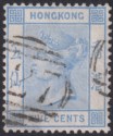 Click for more photos and details Hong Kong 1880 QV 5c Blue Used with D27 Postmark Amoy SG Z29 cat £100
