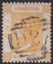 Click for more photos and details Hong Kong 1863 QV 8c Orange Used with D27 Postmark Amoy SG Z11 cat £55