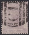 Click for more photos and details Hong Kong 1863 QV 30c Mauve Used with C1 Postmark Canton SG Z144 cat £26