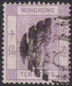 Click for more photos and details Hong Kong 1880 QV 10c Mauve Used with C1 Postmark Canton SG Z158 cat £75