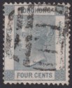 Click for more photos and details Hong Kong 1863 QV 4c Grey Used F1 Postmark Foochow SG Z314 cat £38