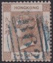 Hong Kong 1863 QV 2c Deep Brown Used SG1a cat £170 with Dark Blue B62 Postmark