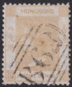 Click for more photos and details Hong Kong 1862 QV 8c Yellow-Buff Used SG2 cat £90 with Black B62 Postmark