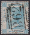 Hong Kong 1862 QV 12c Pale Greenish Blue Used SG3 cat £60 corner crease
