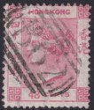 Click for more photos and details Hong Kong 1865 QV 48c Pale Rose Used SG17 cat £70