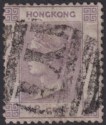 Click for more photos and details Hong Kong 1862 QV 18c Lilac Used w Yokohama Y1 postmark in Black SG Z31 PO Japan