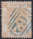 Click for more photos and details Hong Kong 1862 QV 8c Yellow-Buff Used SG2 cat £85 with blue B62 postmark