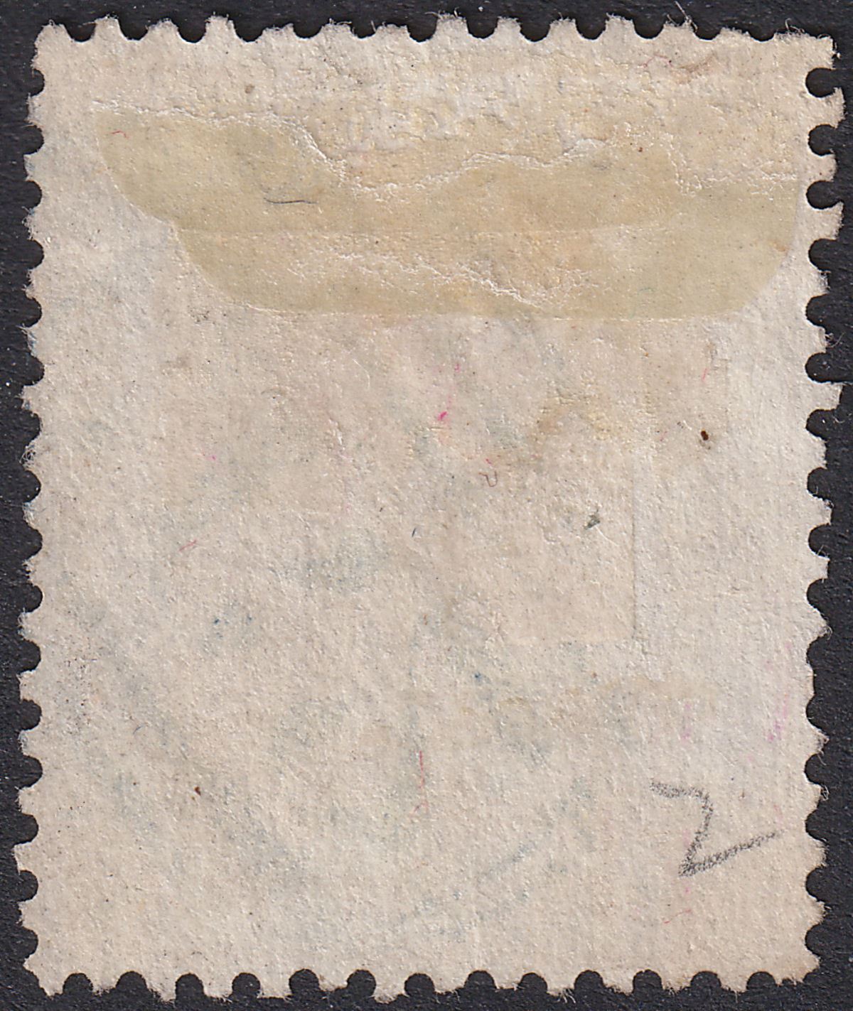 Hong Kong 1862 QV 8c Yellow-Buff Used SG2 cat £85 with blue B62 postmark