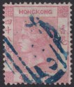 Click for more photos and details Hong Kong 1862 QV 48c Rose Used SG6 cat £350 with deep blue B62 postmark