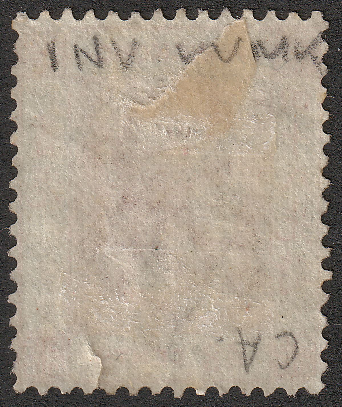 Hong Kong 1865 QV 48c Rose-Carmine watermark Inverted Used SG17w cat £200 tear