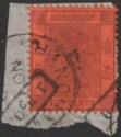 Click for more photos and details Hong Kong 1900? QV 10c Used w Shanghai Postmark + Black Tientsin IPO Marks