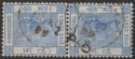 Click for more photos and details Hong Kong 1899 QV 5c Pair Used with Chungking IPO Mark (1) + Shanghai Postmarks