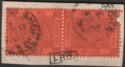 Click for more photos and details Hong Kong 1899 QV 10c Pair Used with Peking (1) IPO Mark and Shanghai Postmarks