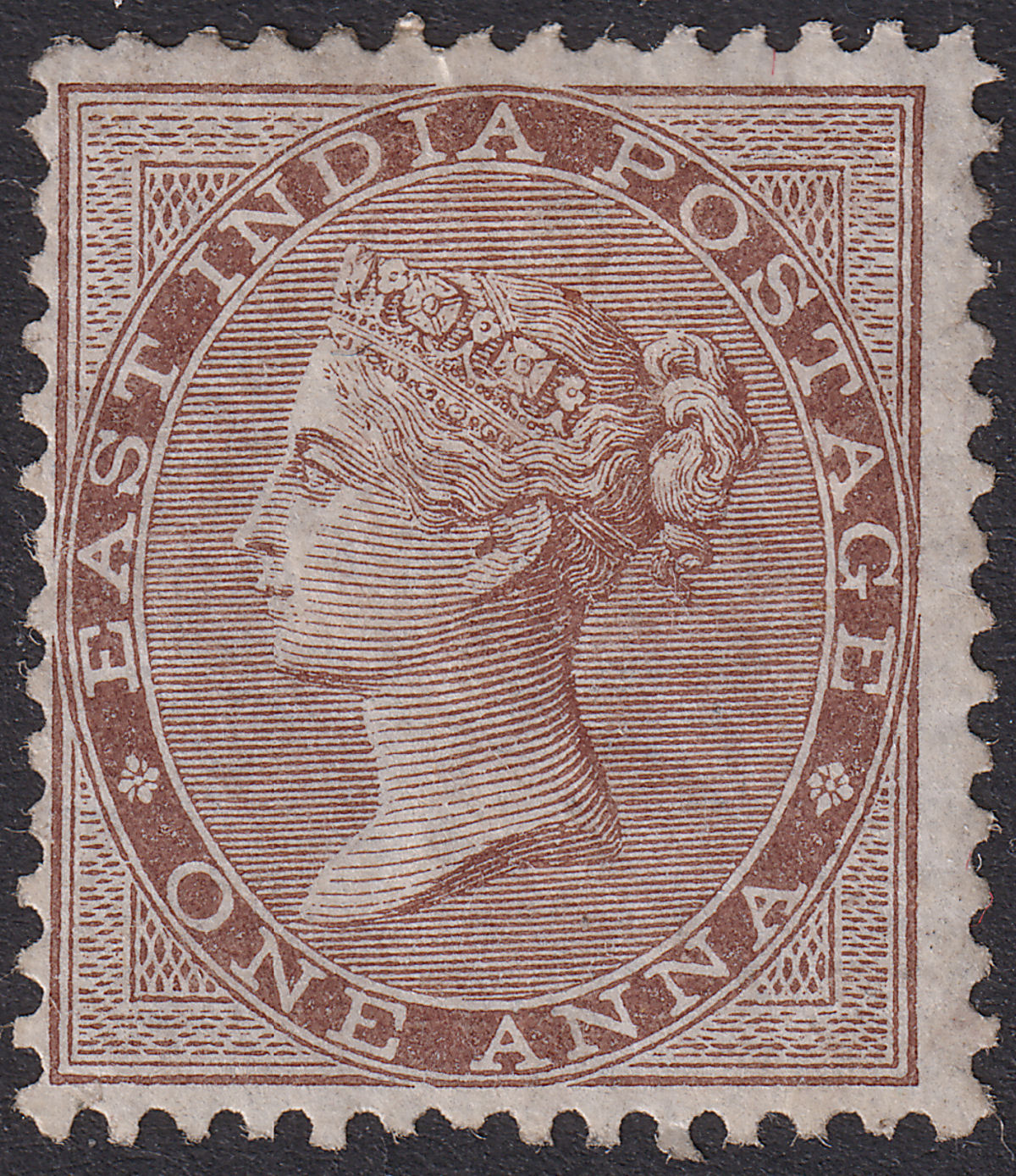 India 1856 QV 1a Brown Mint SG39 cat £90