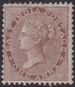 India 1856 QV 1a Brown Mint SG39 cat £90