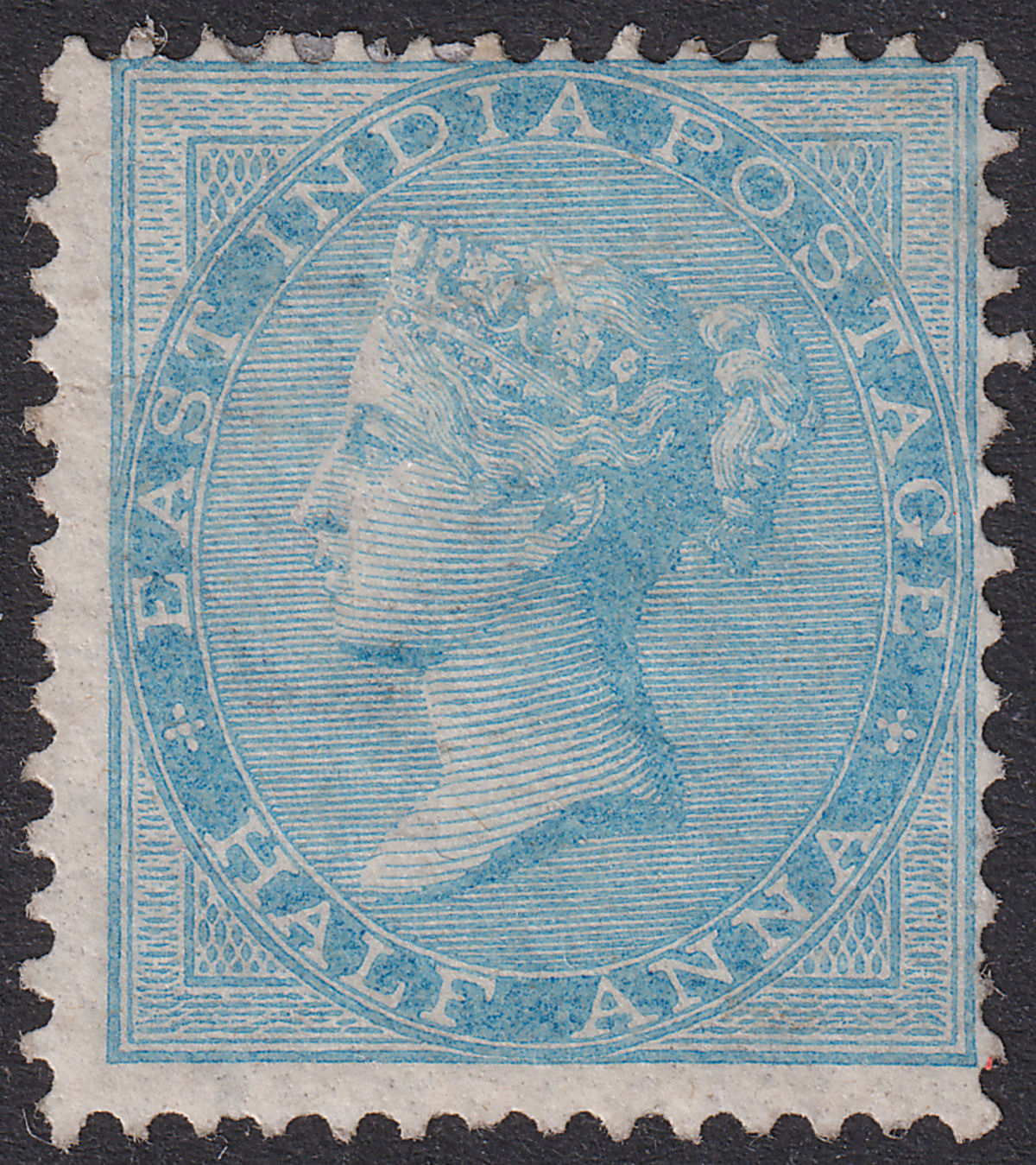 India 1865 QV wmk Elephant Head ½a Pale Blue Unused SG55 cat £45