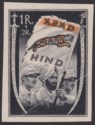 Azad Hind (Free India) 1943 Indian Legion 1r + 2r Black + Orange Imperf Mint