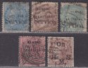 Click for more photos and details India 1867-74 QV Official Selection w Bengal Secretariat Security Overprint Used