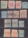 Click for more photos and details India 1869-78 QV Telegraph Selection to 10R Used Halves