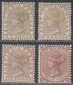 Click for more photos and details India 1876 Queen Victoria 6a Shades, 12a Mint / Unused SG80-82