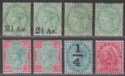Click for more photos and details India 1891-99 Queen Victoria Selection to 1r Mint