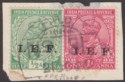 Click for more photos and details India 1920 KGV Expeditionary Forces IEF ½a, 1a Used FPO No 31 Postmark Palestine