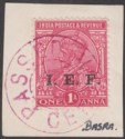 Click for more photos and details India 1914 KGV Expeditionary Forces IEF 1a Used w Passed Censor Mark Basra Iraq