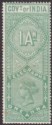 Click for more photos and details India 1890 QV Telegraph Stamp 1a Yellowish Green Mint SG T42 cat £20