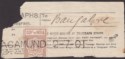 Click for more photos and details India 1901 QV Telegraph Stamp 8a Brown Half Used on Bangalore Form Piece SG T45