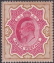 Click for more photos and details India 1903 KEVII 2r Carmine and Yellow-Brown Mint SG139 cat £110